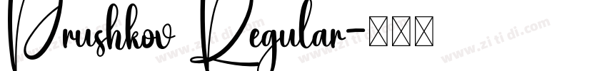 Prushkov Regular字体转换
